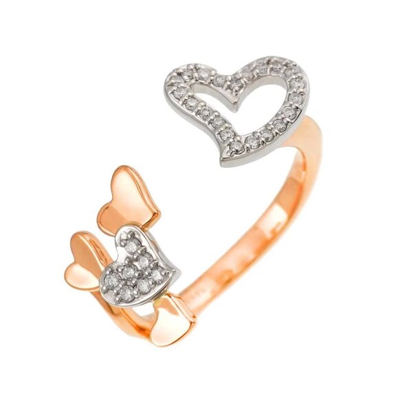 Sirena Azzurro Diamond 0.16ct Ring Pt 18K PG 750 Size6-6.25(US) 90276475 - Picture 1 of 8